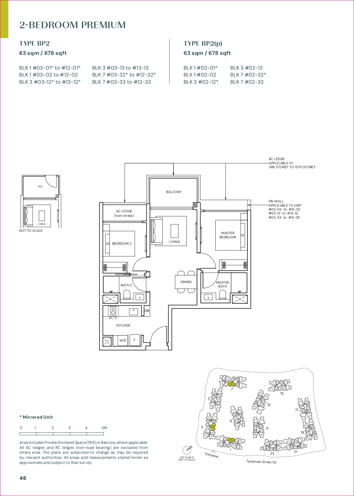 Parktown Residence 2 Bedroom Floor Plan